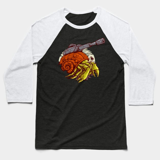 hermit crab war Baseball T-Shirt by Mako Design 